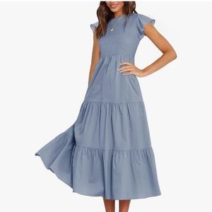 Short Sleeve Tiered Maxi Dress